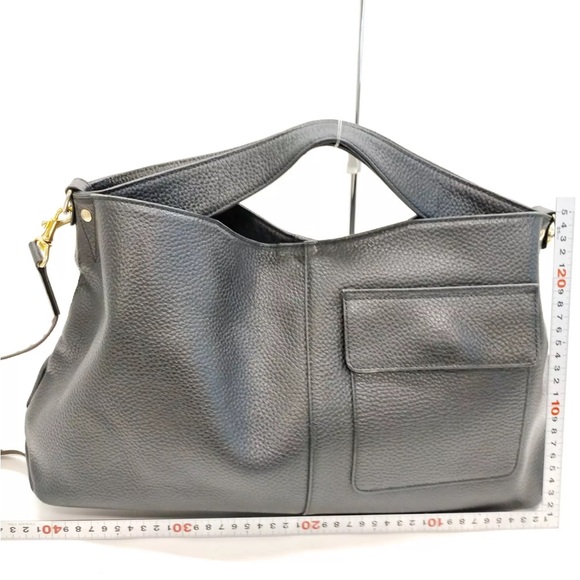 ATAO black leather tote double strap bag - Picture 9 of 10